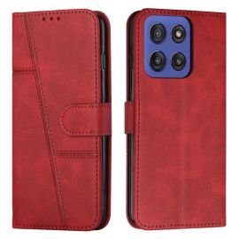 STITCHED Pénztárca tok Motorola Edge 60 / Edge 60 Fusion piros színben