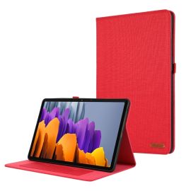 FABRIC Felhajtható tok Samsung Galaxy Tab S9 FE / Tab S10 FE / S10 Lite készülékhez, piros