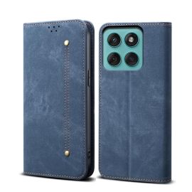 DENIM Pénztárca tok Motorola Edge 60 / Edge 60 Fusion kék színben