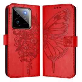 ART BUTTERFLY Pénztárca tok a Realme GT-hez 7 Pro 5G piros