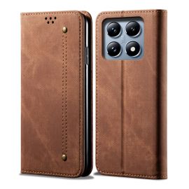 DENIM Pénztárcahuzat Xiaomi 14T Pro barna színben