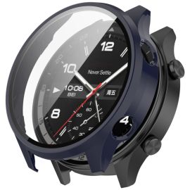 PC FULL COVER Műanyag borítás üveggel OnePlus-hoz Watch 2R sötétkék