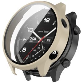 PC FULL COVER Műanyag borítás üveggel OnePlus-hoz Watch 2R bézs