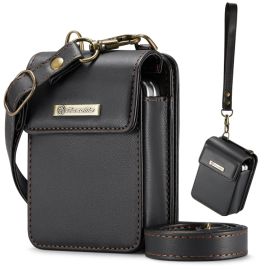 CASEME MINI Pénztárca tok pánttal a Samsung Galaxy Z Flip sorozathoz fekete