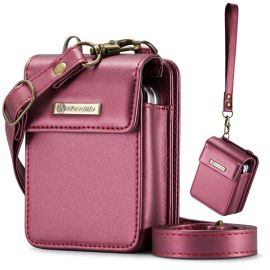 CASEME MINI Pénztárca tok pánttal a Motorola sorozathoz Razr piros