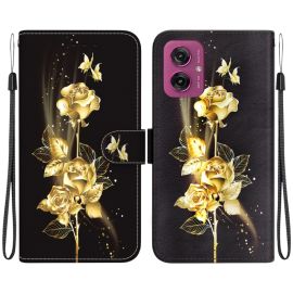 ART Pénztárcahuzat a Motorola Moto-hoz G55 5G GOLD ROSE
