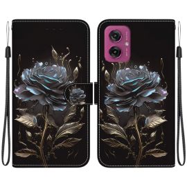 ART Pénztárcahuzat a Motorola Moto-hoz G55 5G BLACK ROSE