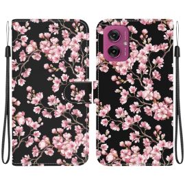 ART Tárcatakaró a Motorola Moto-hoz G55 5G PLUM BLOSSOM