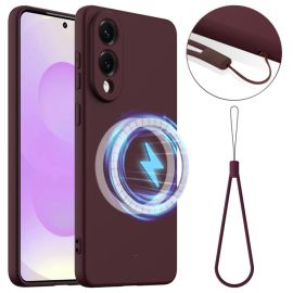 RUBBER MAGSAFE Szilikon tok Samsung Galaxy S25 Edge PLUM készülékhez