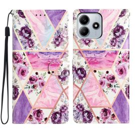 ART Pénztárcahuzat a Xiaomi-hoz Redmi Note 14 5G PURPLE MARBLE