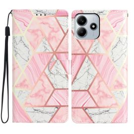 ART Pénztárcahuzat a Xiaomi-hoz Redmi Note 14 5G PINK MARBLE