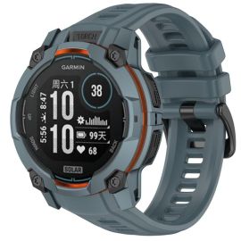SILICONE Cserélhető szíj Garmin Instinct 3-hoz 50mm szürke-kék