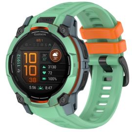 SILICONE Cserélhető szíj Garmin Instinct 3-hoz 50mm zöld-narancs