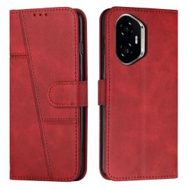 STITCHED Pénztárca tok Honor 400 5G piros színben