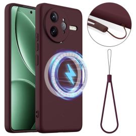 RUBBER MAGSAFE Szilikon tok Xiaomi Poco F7 Ultra PLUM COLOR készülékhez