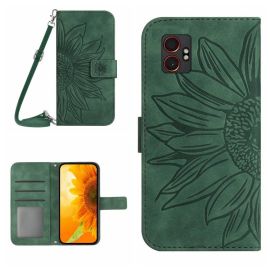 ART SUNFLOWER Pénztárca tok zsinórral Samsung Galaxy Xcover 7 Pro zöld