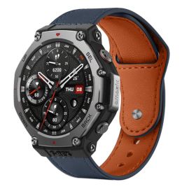 xDfind LEATHER Bőr szíj Amazfit T-Rex 3 kékhez