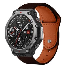 xDfind LEATHER Bőr szíj Amazfit T-Rex 3 sötétbarna