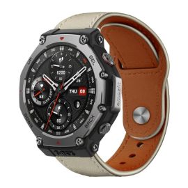 xDfind LEATHER Bőr szíj Amazfit T-Rex 3-hoz, bézs