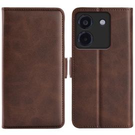 SIDE pénztárca tok Xiaomi Poco M7 Pro 5G sötétbarna