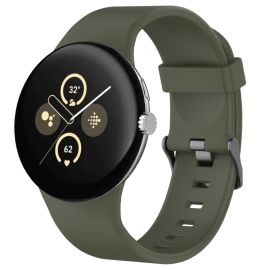 SILICONE Cserélhető szíj Google Pixel-hez Watch 4 45mm / Pixel Watch 3 45mm sötétzöld