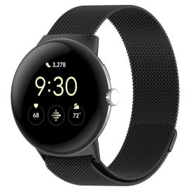 MILANESE Fémszíj Google Pixel-hez Watch 4 45mm / Pixel Watch 3 45mm fekete
