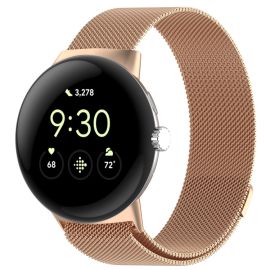 MILANESE Fémszíj Google Pixel-hez Watch 4 45mm / Pixel Watch 3 45mm rose-arany
