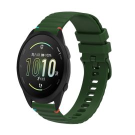 WAVY szilikon szíj Garmin Forerunner 165 Zene sötétzöldhöz