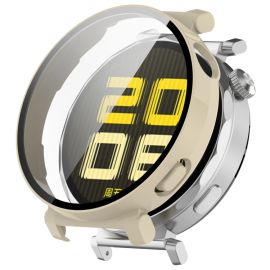 TELJES FEDÉS Műanyag borítás üveggel Huawei-hoz Watch GT 5 41mm bézs