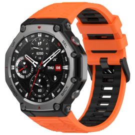 SPORT Cserélhető szilikon szíj Amazfit T-Rex 3 NARANCS BLACK