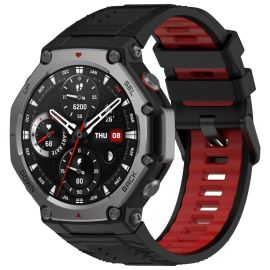 SPORT Cserélhető szilikon szíj Amazfit T-Rex 3 BLACK RED