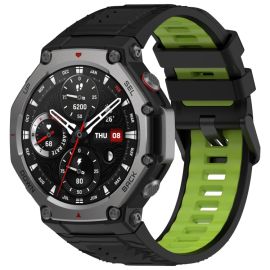 SPORT Cserélhető szilikon szíj Amazfit T-Rex 3 BLACK GREEN