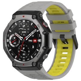 SPORT Cserélhető szilikon szíj Amazfit T-Rex 3 GREY YELLOW