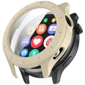 PC FULL COVER Műanyag borítás üveggel Xiaomi Watch S4 bézs színhez