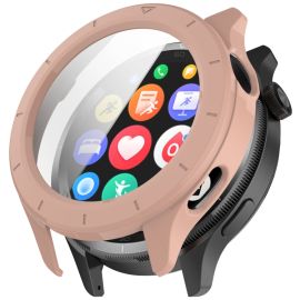 PC FULL COVER Műanyag borítás üveggel a Xiaomi Watch S4 rózsaszínhez