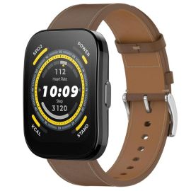 LEATHER Bőr szíj Amazfit Bip 5 / Bip 5 Unity barna színhez