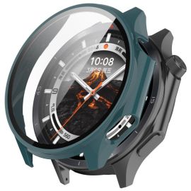 PC FULL COVER Műanyag borítás üveggel a OnePlus Watch 3 zöld színhez