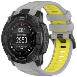 SPORTS Cserélhető szilikon szíj Garmin Instinct 3 50mm SZÜRKE YELLOW