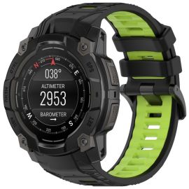 SPORTS Cserélhető szilikon szíj Garmin Instinct 3 50 mm BLACK GREEN