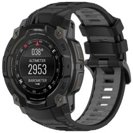 SPORTS Cserélhető szilikon szíj Garmin Instinct 3 50mm BLACK SZÜRKE