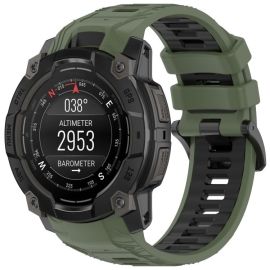 SPORTS Cserélhető szilikon szíj Garmin Instinct 3 50 mm GREEN BLACK