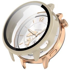 PC FULL COVER Műanyag tok üvegfóliával OnePlus Watch 3 43mm IVORY WHITE