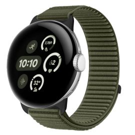 NYLON Cserélhető szíj Google Pixel Watch 4 45mm / Pixel Watch 3 45mm sötétzöld színhez