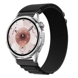 NYLON Cserélhető szíj Huawei Watch GT 5 46mm / GT 6 46mm fekete órához