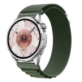 NYLON Cserélhető szíj Huawei Watch GT 5 46mm / GT 6 46mm okosórához, sötétzöld