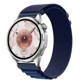 NYLON Cserélhető szíj Huawei Watch GT 5 46mm / GT 6 46mm okosórához, sötétkék