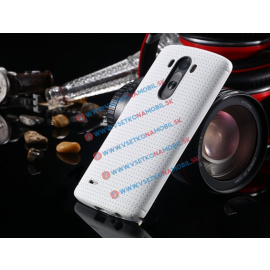 Tvrdený gumi obal pre LG G3 biely (white)