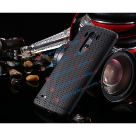 Tvrdený gumi obal pre LG G3 čierny (black)