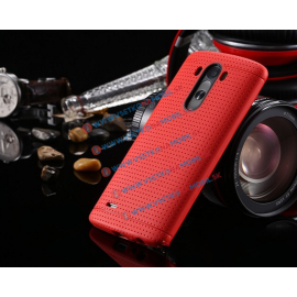 Tvrdený gumi obal pre LG G3 červený (red)