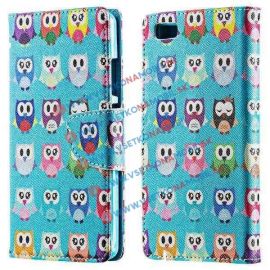 Peňaženkové flip puzdro Huawei P8 lite BIRDS (004)
